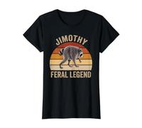 Mimothy Feral Legend Raccoon Seattle Meme Retro Sunset T-Shirt Graphique avec Valeur