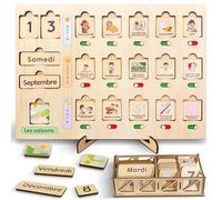 Mimrou® Planning Journalier pour Enfants Montessori +60 Étiquettes pour Les Routines Quotidiennes, Activités, Calendrier et Saisons, Apprentissage dès 3 Ans- Adapté TDAH/TSA