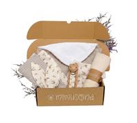 MIMUSELINA Coffret Naissance Fille ou Garçon | Coffrets Cadeaux pour Bébé | Coffret de Naissance Mixte pour Cadeau Nouveau Né | Disponible en Différentes Tailles | Sahara, Medium