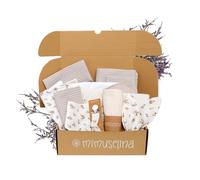 MIMUSELINA Coffret Naissance Fille ou Garçon | Coffrets Cadeaux pour Bébé | Coffret de Naissance Mixte pour Cadeau Nouveau Né | Disponible en Différentes Tailles | Sahara, Large