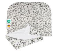 MIMUSELINA Couverture Bebe Naissance Hiver 90x70cm | Plaid Bebe Doux et Léger pour Lit Bébé et Poussette | Couverture Enfant Coton avec Intérieur Chaud | Fabriqué en Espagne | Botanic