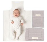 MIMUSELINA Set Tapis a Langer Portable et Sac a Langer Bebe | Imperméable, Pliable et 100% Coton OEKO-TEX | Accessoires Bébé pour Sorties ou Voyages | Fait Main en Espagne