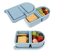 mimzemamz 2 Pièces Lunch Bag avec Couvercle,Bento Lunch Box en Silicone,Boite Repas Réutilisable,Lunchbox à Emporter et Excursions pour Bonbons,Épices,Noix,Biscuits,Légumes
