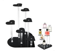 mimzemamz Presentoir Parfum Etagere Figurine Adapté Pour le Salon,la Cuisine et la Chambre à Coucher,Applicable Bonbon Boucle D'oreille Collier Cosmétiques Bijoux Gâteaux,Modèle Cœur,1,Noir