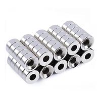 MIN CI 10 x 5mm Aimant Puissant, 50 Pièces Aimant Percé Trou Fraisé M4 Aimant à Visser Aimant Neodyme pour Tableau Porte Outils Cuisine Tableau Blanc