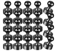 MIN CI 24pcs Aimants Puissants pour Tableau Magnétique, Petits Aimants Néodyme, Noir Aimants RéFrigérateur, Aimants à Maintien Puissant, Mini Aimants pour Tableau Blanc, Maison, Bureau