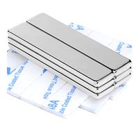 MIN CI 6 Pièces Aimant Neodyme Puissant, Aimant Autocollant 50x10x3mm Magnets Rectangulaire Magnetique pour Frigo Tableau Blanc Bureaux