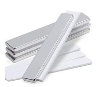 MIN CI 60x10x3mm Aimant Neodyme Puissant, 4 Pièces Aimants Rectangulaire Décoratifs Magnet Autocollant Magnets pour Frigo Tableau Blanc Bureaux