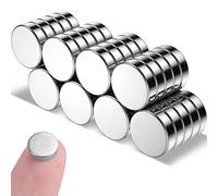 MIN CI Lot de 40 mini aimants puissants - Ronds - Petits aimants en néodyme plats - 8 x 2 mm - Pour tableau magnétique, réfrigérateur, tableau blanc, photos