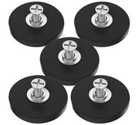 MIN CI Lot de 5 Aimants Puissants en Néodyme D66 x 8 mm M6 - Plats à Visser Avec Trou à Tête Fraisée - Ronds