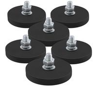 MIN CI Lot de 6 aimants en néodyme extra puissants avec filetage D43 x 6 mm M6 - Aimants plats à visser avec trou à tête fraisée - Aimants à visser - Lumières de voiture - Grand aimant rond