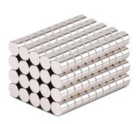 MIN CI Lot de 80 petits aimants plats en néodyme - 3 x 2 mm - Mini puissants - Pour tableau magnétique, tableau d'affichage