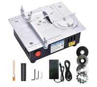 Min Scie Circulair de Table, Scie Circulair Sur Table 5000 Tr/Min Angle Réglable Profondeur de Coupe de 15mm, Banc de Scie