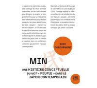 MIN : Une histoire conceptuelle du mot « peuple » dans le Japon contemporain - Eddy Dufourmont - Le Bord De L'eau Eds - broché - Essai