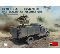 MiniArt Maquette Kit Camion soviétique 1,5 t MIN35186 1:35 avec mitrailleuse M-4 Maxim