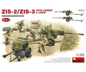 (MIN35369) - Miniart 1:35 - ZIS-2 / ZIS-3 w/ Limber and Crew (2 in 1)