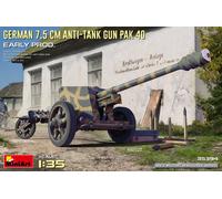 MiniArt Maquette plastique 7,5 cm PaK 40 1:35 – Production précoce – Kit non peint 35394