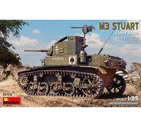 MiniArt Kit de modélisme 1:35 M3 Stuart – production précoce, réplique fidèle, non laqué