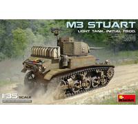 MiniArt – Maquette char M3 Stuart Production initiale 1:35, moulée en couleur – Réf. 14818