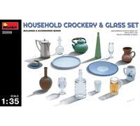 MiniArt 35559 1:35 Ensemble Vaisselle et Verres - Réplique fidèle à l'original, modélisme, kit de Construction en Plastique, Bricolage, Loisirs, Collage, kit de modélisme, Assemblage, Non laqué