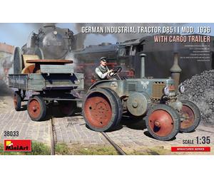 (MIN38033) - Miniart 1:35 - German Tractor D8511 Mod 1936 w/ Trailer