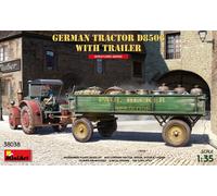 1:35 Miniart Lanz Bulldog D8506 Tractor With Trailer 1942 Kit MA38038 Modellino