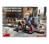 MIN38055 - Miniart 1:35 - Tracteur agricole européen avec charrette