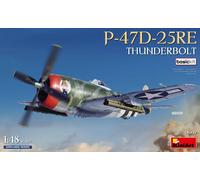MiniArt 48009 1:48 P-47D-25RE Kit de base Thunderbolt Réplique fidèle à l'original, modélisme, kit de construction en plastique, bricolage, loisirs, collage, modélisme, assemblage, non laqué
