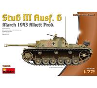 MiniArt Maquette 1:72 StuG III Ausf G - Prod. mars 1943 - Couleur moulée - MIN72105