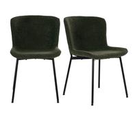Mina-chaise en tissu vert (x2)