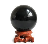 Mina Heal Black Obsidian Crystal Balls for Fengshui, Meditation, Crystal Healing, Divination, Home Decoration, Black Magic Crystal Sphere