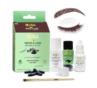 Mina ibrow & Lash| Long Lasting Natural Spot coloring and Hair Tinting Powder, Water and Smudge Proof | No Ammonia, No Lead with Up to 10 Applications (Medium Brown)