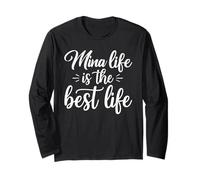 Mina Life is The Best Life for Cute Grandma Mothers Day Manche Longue