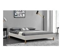 mina - Solide et Confortable Sommier Tapissier Blanc + Pieds en 20 cm pour matelas en 120x190 - 2 x 13 Lattes - Montage Rapide et Facile - revetement blanc G