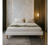 Mina - Solide et Confortable Sommier Tapissier Noir + Pieds en 20 cm pour Matelas en 200x200-13 Lattes - Montage Rapide et Facile - revetement Microfibre Facile d'entretien