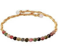MINACHI Bracelet en fil de fer enveloppé de style vintage avec perle blanche, perles de tourmaline, bijoux pour femme, taille M, pierre, sans pierre précieuse, M, Pierre, Pas de gemme