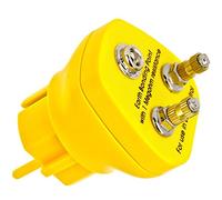 Minadax Bloc de mise à la terre - Protection ESD innovante - Prise de terre antistatique - 2 connecteurs à œillets M5 - Résistance de sécurité 1 mégaohm