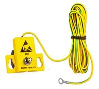 Minadax Équipement de mise à la terre pour revêtements de sol - Montage mural - Raccord à vis M5 pour œillets de raccordement - Protection ESD innovante - Résistance de sécurité 1 Méga ohm