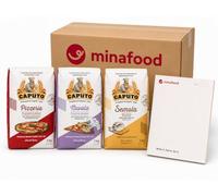 minafood Bundle pour Pizzeria 00 + Nuvola 0 + Semola 3x1kg + Bloc-notes