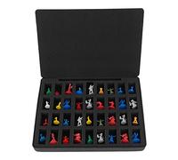 Minahao Boîte rigide en EVA pour figurines miniatures - Étui de transport à 36 emplacements, couche de mousse pré-rainurée compatible avec les figurines 40K, DND et toutes les petites figurines (étui
