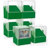 Minahao Lot de 6 boîtes de rangement pour 6 jeux de cartes MTG Commander Deck ou 600 cartes TCG. - Boîte de rangement de cartes avec couvercle transparent pour plus de 100 cartes à simple manche (vert