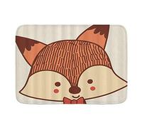 Minalo Tapis de Bain Antidérapant Animation Dessin Animé Mignon Renard Personnalisé Tapis de Salle de Bain 75x45cm