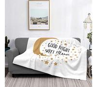 Minalo Throw Blanket Lightweight Ultra-Soft Fleece Warm,Good Night Sweet Dreams,Microfiber All Season Living Room/Bedroom/Sofa Couch Bed Flannel Quilt,80" X 60