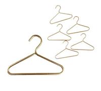 Minamzee 10Pcs 1:12 Cintres en Métal pour Maison De Poupée, Porte-Vêtements Miniatures pour Armoire, Accessoires De Rangement pour Vêtements