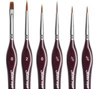 Minaniature Lot De 6 Pinceaux De Peinture Pour D¿¿Tails Fins - Mini Pinceaux De Peinture Pour Artisanat, Acrylique, Aquarelle, Huile, Mod¿¿Le, Visage, 40 K Et Peinture Par Num¿¿Ros, Citadel, Figurine