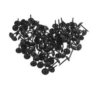 MINAOLULUS 100pcs Clous Décoratifs Noirs en Fer pour Meubles et Portes, Clous Tapissiers Élégants Design Antique, Installation Facile pour Décoration Intérieure