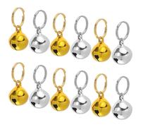 MINAOLULUS 12 Pièces Clochette pour Collier d'animal en Métal Son Clair, Pendentif Élégant pour Chien ou Chat en Extérieur et Vacances