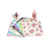 MINAOLULUS 120 Feuilles de Papier Origami Plié Fleur 15x15 Cm Papier Carré Imprimé Recto Simple Motifs Floraux Assortis pour Loisirs Créatifs, Diy, Décoration Fête et Projets Artistiques