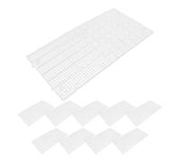 MINAOLULUS 15 Pièces Séparateur Stable Structure en pour Aquarium Plastique Blanc en Grille 4,5x4,5 Mm, Construction et Séparation des Déchets pour Aquarium