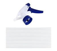 MINAOLULUS 15 Têtes de Pulvérisation de Rechange Bleu et Blanc pour Flacon Standard 28/400 - Buse Résistante et Polyvalente pour Arrosage Jardin, Nettoyage Maison, Outils D’arrosage Plantes